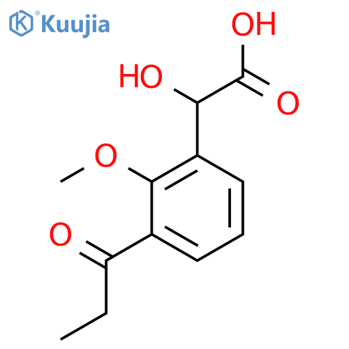 2-Methoxy-3-propionylmandelic acid structure