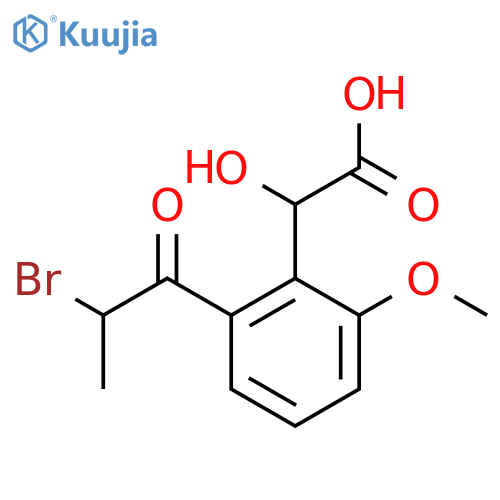 2-(2-Bromopropanoyl)-6-methoxymandelic acid structure