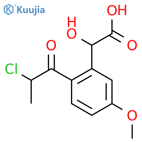 2-(2-Chloropropanoyl)-5-methoxymandelic acid structure