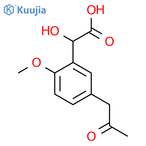 2-Methoxy-5-(2-oxopropyl)mandelic acid structure
