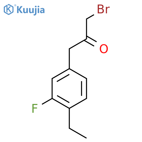 1-Bromo-3-(4-ethyl-3-fluorophenyl)propan-2-one structure