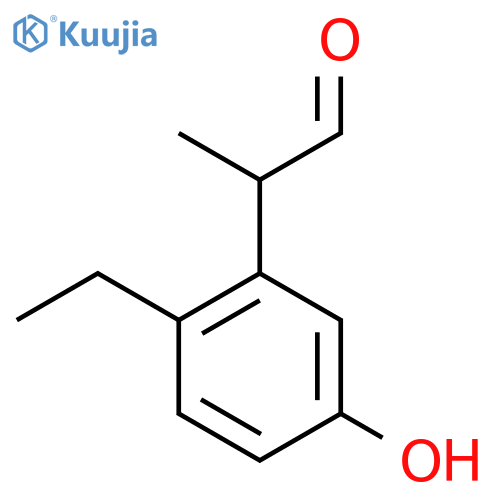 2-Ethyl-5-hydroxyphenylpropanal structure