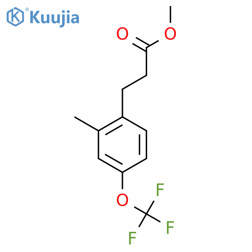 Methyl 3-(2-methyl-4-(trifluoromethoxy)phenyl)propanoate structure