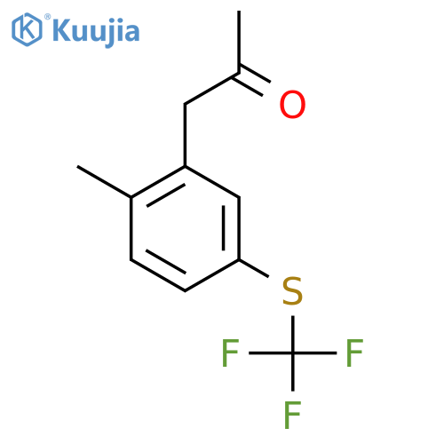 2-(2-Oxopropyl)-4-(trifluoromethylthio)toluene structure