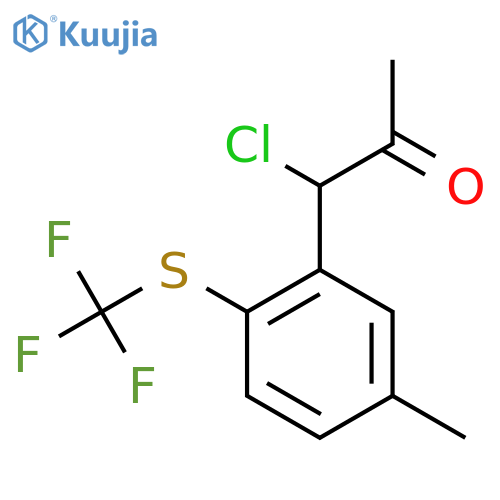 3-(1-Chloro-2-oxopropyl)-4-(trifluoromethylthio)toluene structure