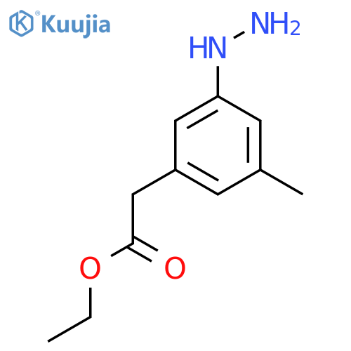Ethyl 3-hydrazinyl-5-methylphenylacetate structure
