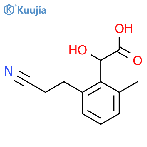 2-(2-Cyanoethyl)-6-methylmandelic acid structure