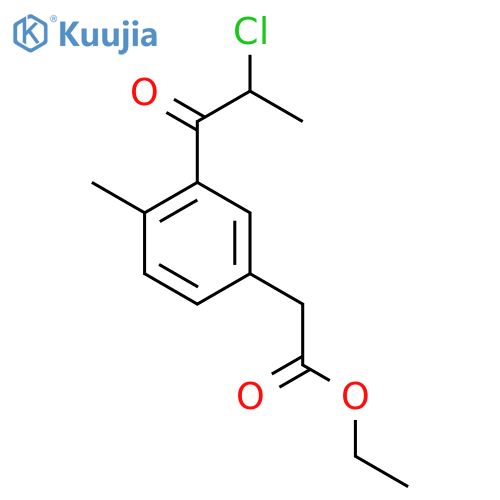 Ethyl 3-(2-chloropropanoyl)-4-methylphenylacetate structure
