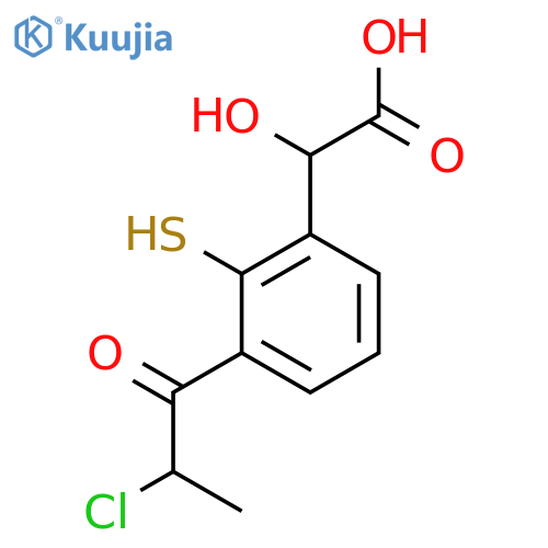 3-(2-Chloropropanoyl)-2-mercaptomandelic acid structure