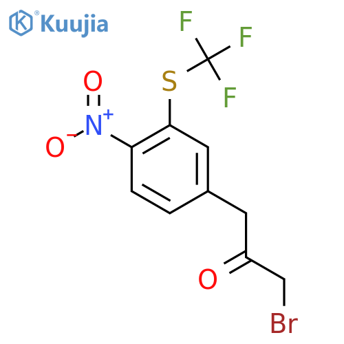 1-Bromo-3-(4-nitro-3-(trifluoromethylthio)phenyl)propan-2-one structure