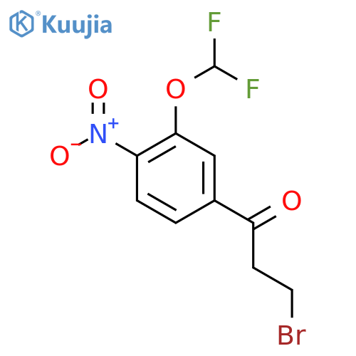3-Bromo-1-(3-(difluoromethoxy)-4-nitrophenyl)propan-1-one structure