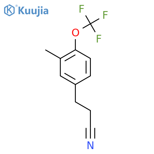 3-(3-Methyl-4-(trifluoromethoxy)phenyl)propanenitrile structure