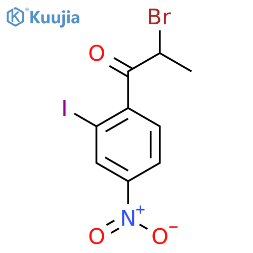 2-Bromo-1-(2-iodo-4-nitrophenyl)propan-1-one structure