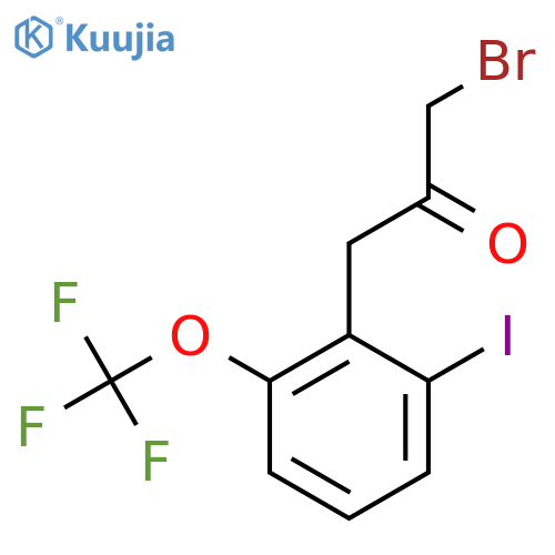 1-Bromo-3-(2-iodo-6-(trifluoromethoxy)phenyl)propan-2-one structure