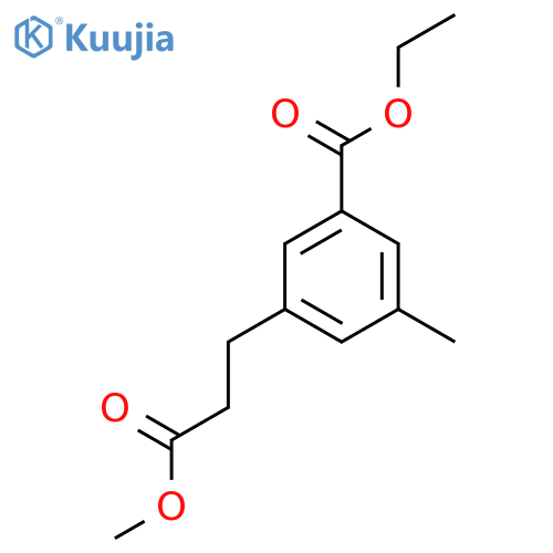 Ethyl 3-(3-methoxy-3-oxopropyl)-5-methylbenzoate structure