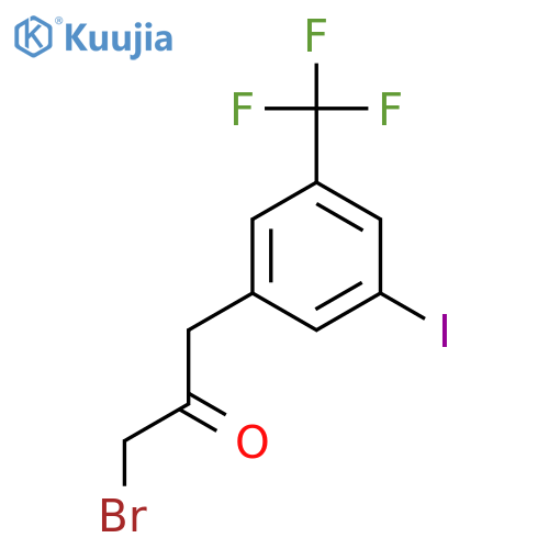 1-Bromo-3-(3-iodo-5-(trifluoromethyl)phenyl)propan-2-one structure