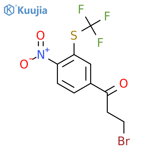 3-Bromo-1-(4-nitro-3-(trifluoromethylthio)phenyl)propan-1-one structure