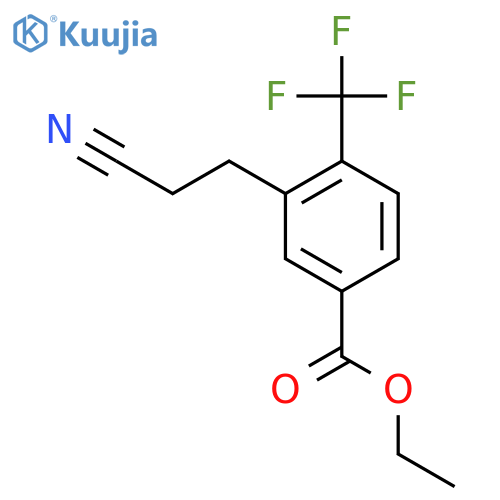 Ethyl 3-(2-cyanoethyl)-4-(trifluoromethyl)benzoate structure