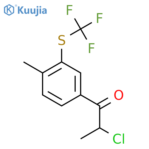 4-(2-Chloropropanoyl)-2-(trifluoromethylthio)toluene structure