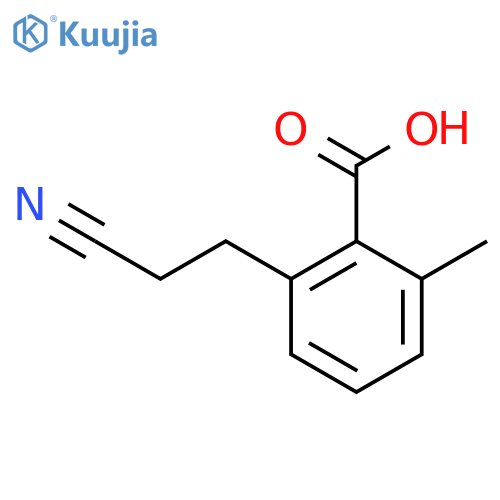 2-(2-Cyanoethyl)-6-methylbenzoic acid structure