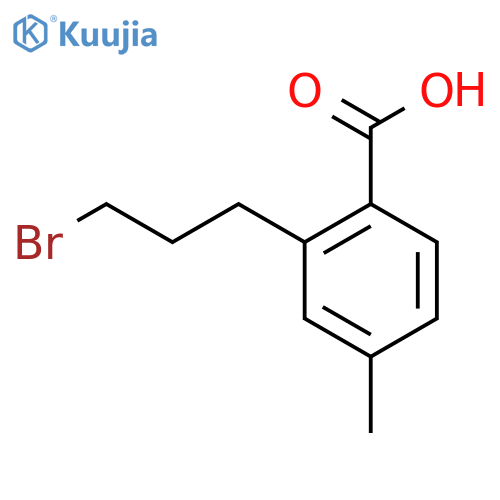2-(3-Bromopropyl)-4-methylbenzoic acid structure