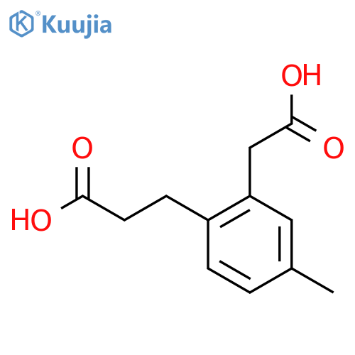 2-(2-Carboxyethyl)-5-methylphenylacetic acid structure