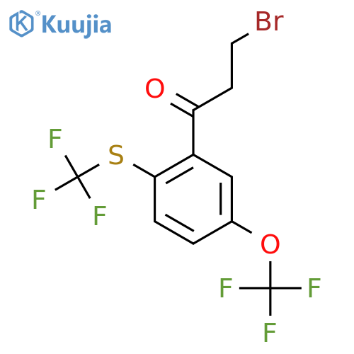 3-Bromo-1-(5-(trifluoromethoxy)-2-(trifluoromethylthio)phenyl)propan-1-one structure