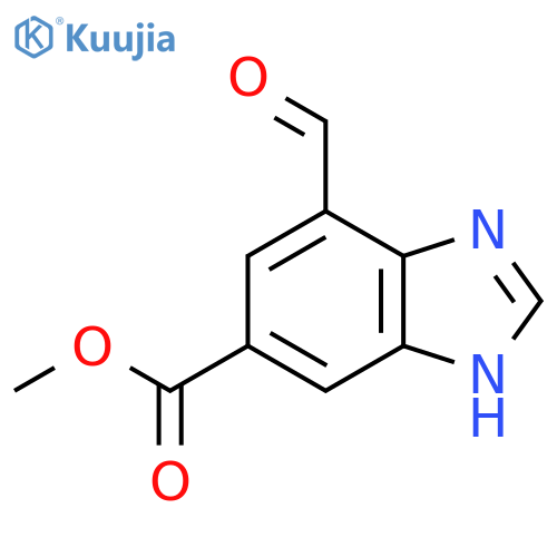 Methyl 4-formyl-1H-benzimidazole-6-carboxylate structure