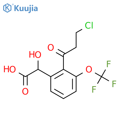 2-(3-Chloropropanoyl)-3-(trifluoromethoxy)mandelic acid structure