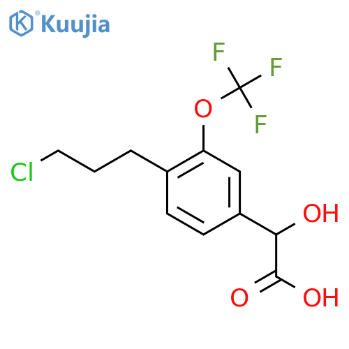 4-(3-Chloropropyl)-3-(trifluoromethoxy)mandelic acid structure