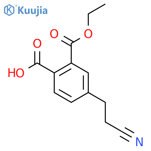 Ethyl 2-carboxy-5-(2-cyanoethyl)benzoate structure