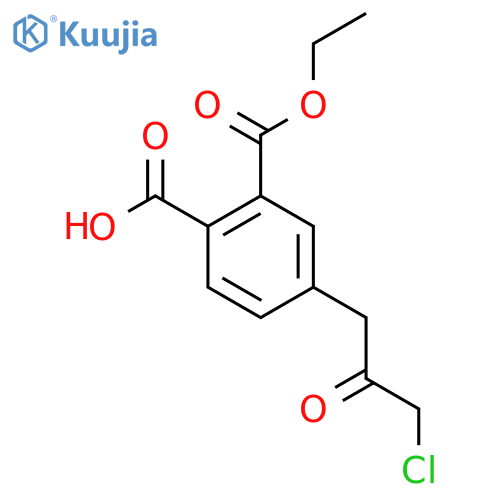 Ethyl 2-carboxy-5-(3-chloro-2-oxopropyl)benzoate structure