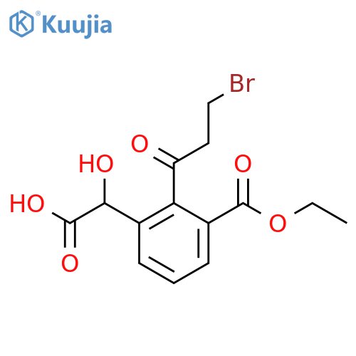 Ethyl 2-(3-bromopropanoyl)-3-(carboxy(hydroxy)methyl)benzoate structure