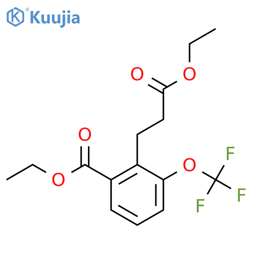 Ethyl 2-(3-ethoxy-3-oxopropyl)-3-(trifluoromethoxy)benzoate structure