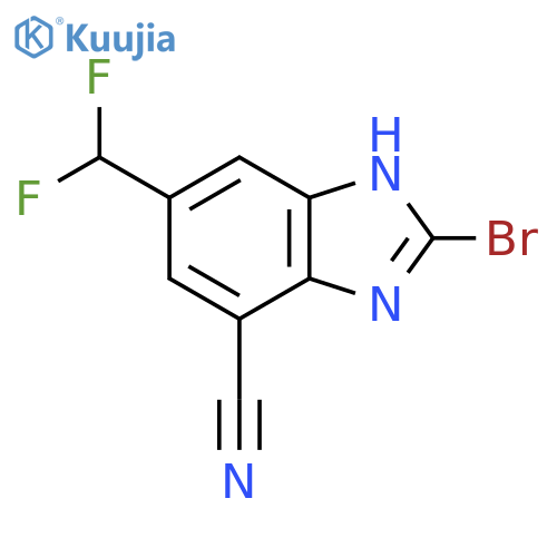 2-Bromo-7-cyano-5-difluoromethyl-1H-benzimidazole structure