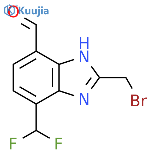 2-Bromomethyl-4-difluoromethyl-7-formyl-1H-benzimidazole structure
