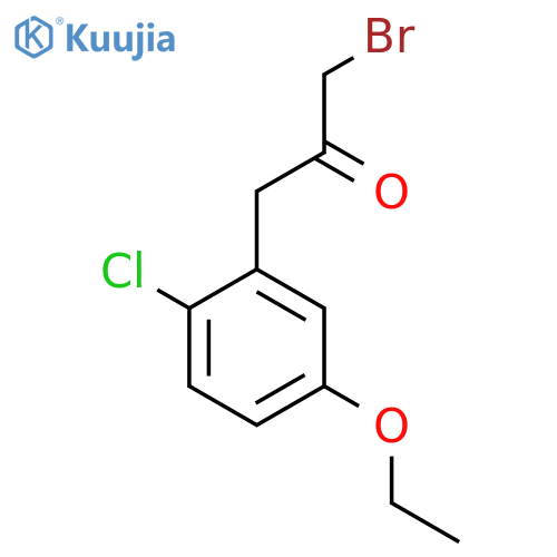 1-Bromo-3-(2-chloro-5-ethoxyphenyl)propan-2-one structure
