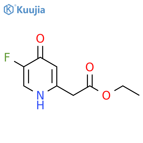 Ethyl 5-fluoro-4-hydroxypyridine-2-acetate structure