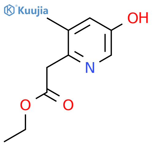 Ethyl 5-hydroxy-3-methylpyridine-2-acetate structure