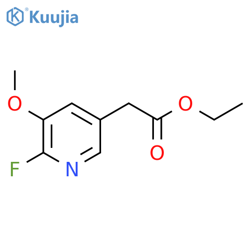 Ethyl 2-fluoro-3-methoxypyridine-5-acetate structure