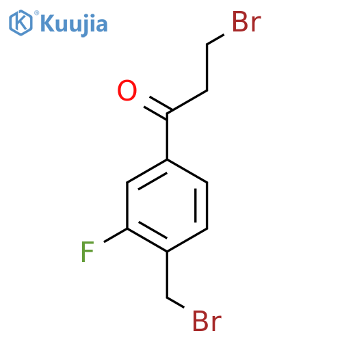 3-Bromo-1-(4-(bromomethyl)-3-fluorophenyl)propan-1-one structure
