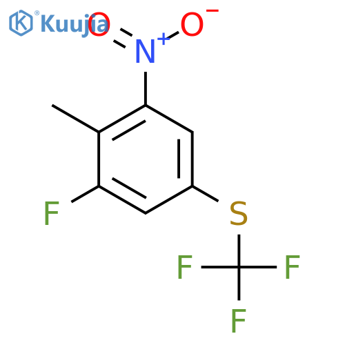 2-Fluoro-6-nitro-4-(trifluoromethylthio)toluene structure
