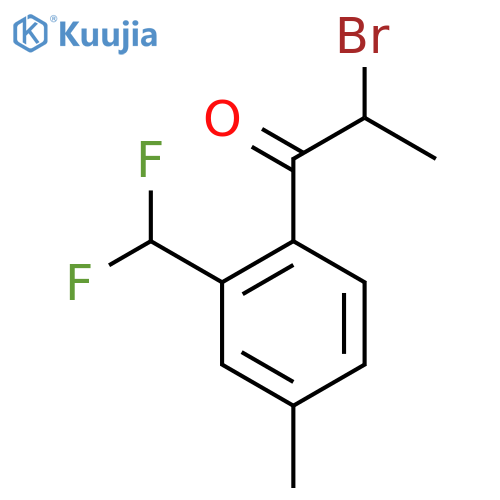 2-Bromo-1-(2-(difluoromethyl)-4-methylphenyl)propan-1-one structure