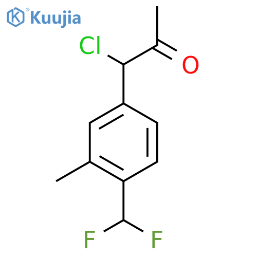 1-Chloro-1-(4-(difluoromethyl)-3-methylphenyl)propan-2-one structure