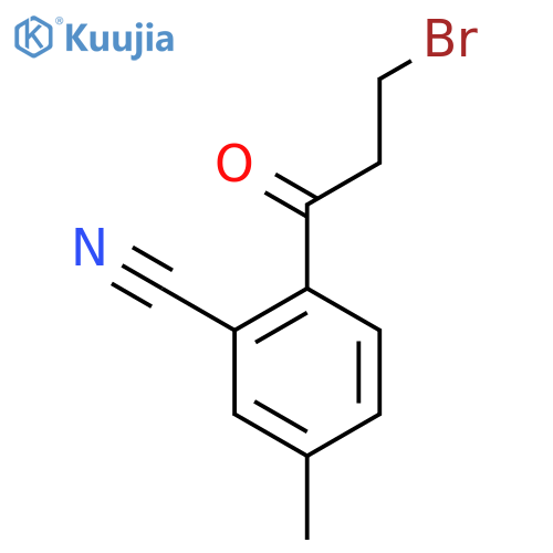 2-(3-Bromopropanoyl)-5-methylbenzonitrile structure