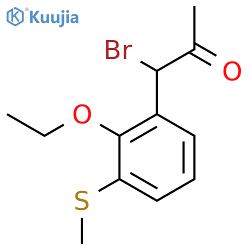 1-Bromo-1-(2-ethoxy-3-(methylthio)phenyl)propan-2-one structure