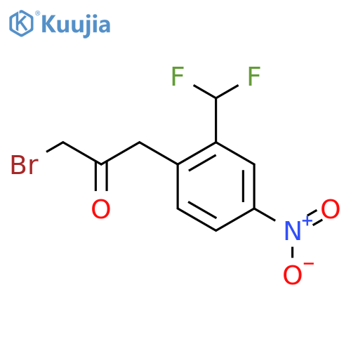 1-Bromo-3-(2-(difluoromethyl)-4-nitrophenyl)propan-2-one structure