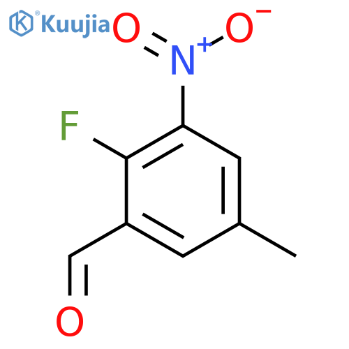 2-Fluoro-5-methyl-3-nitrobenzaldehyde structure