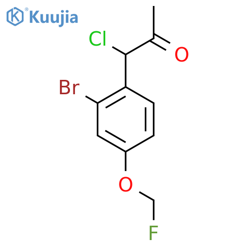 1-(2-Bromo-4-(fluoromethoxy)phenyl)-1-chloropropan-2-one structure