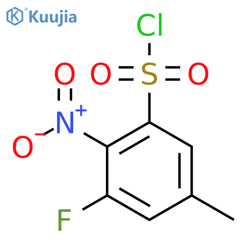 3-Fluoro-5-methyl-2-nitrobenzenesulfonyl chloride structure